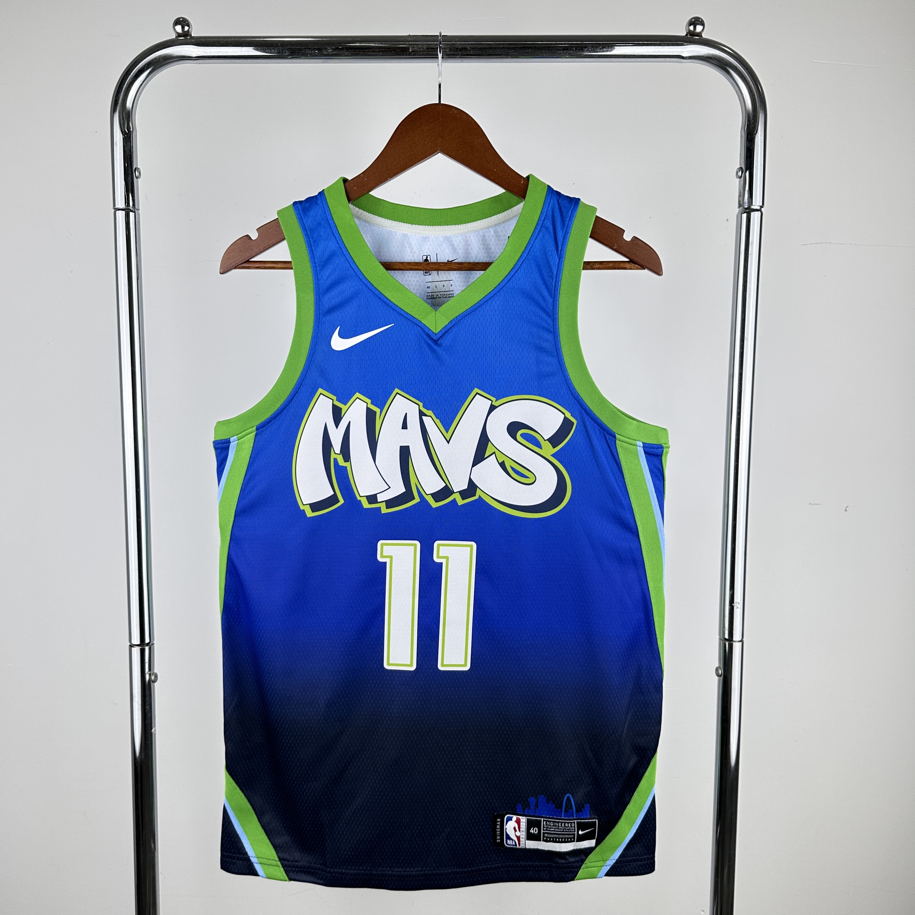 Men Dallas Mavericks #11 Irving Blue Nike 2024 NBA Jersey